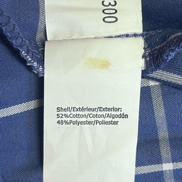 NWT Weekend Edition Blue Plaid Drawstring Lounge Pants Size M Straight Leg - Picture 8 of 10